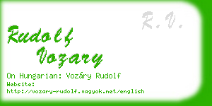 rudolf vozary business card