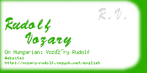 rudolf vozary business card